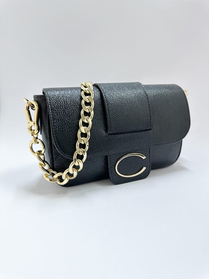 LARA BLACK WITH GLOSSY TEXTURE - imagine 2